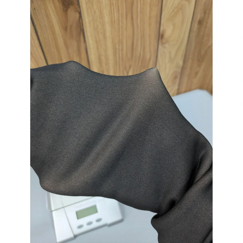 Winter Thermal Fleece Lined Tights Women Large Black Sheer Look Footed Leggings